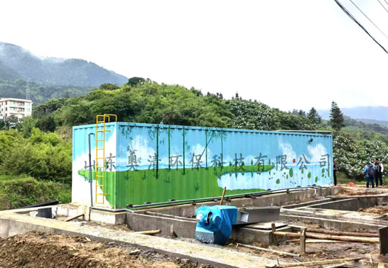 福建省集裝箱式污水處理項目安裝現場